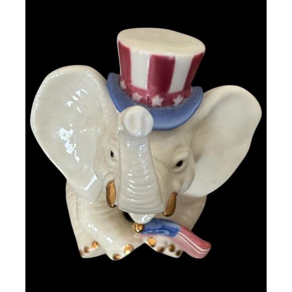 Lenox Classics AMERICAS ELEPHANT Patriotic America Flag 5" Figurine - Picture 5 of 10